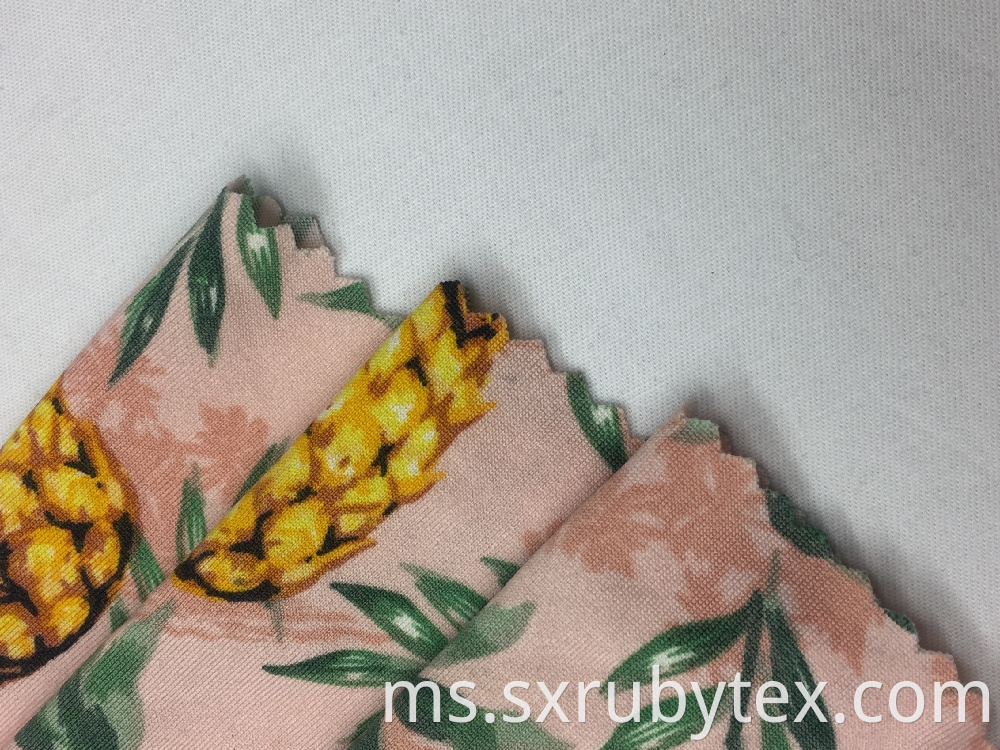 Dty Brushed Pineapple Print Fabric